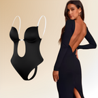 Backless Bodysuit – Shapewear for Women with Deep V-Neck and Low Back, Including Bra-Myra Lina