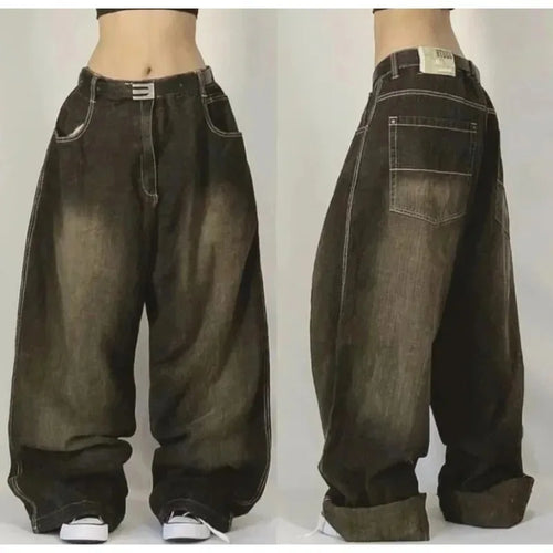 Baggy Jeans | Loose Fit | Wide Leg | Cargo Jeans | Women's Jeans-Myra Lina