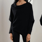Batwing Sweater | Loose Fit | One Shoulder | Knitted Sweater | Women's Clothing-Myra Lina