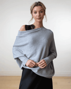 Batwing Sweater | Loose Fit | One Shoulder | Knitted Sweater | Women's Clothing-Myra Lina