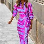 Beatrice – Stylish Multicoloured Maxi Dress-Myra Lina