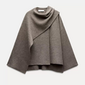 Cape Coat | Wool Blend | Autumn | Poncho | Women's Coat-Myra Lina