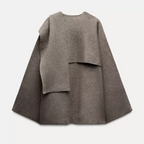 Cape Coat | Wool Blend | Autumn | Poncho | Women's Coat-Myra Lina