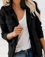 Cargo Jacket – Zip – Pockets – Parka Jacket – Women's Jackets-Myra Lina