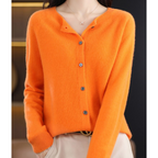Cashmere-Style Cardigan | Button-Up | Long Sleeve | Knitted Cardigan | Women's Knitwear-Myra Lina