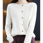 Cashmere-Style Cardigan | Button-Up | Long Sleeve | Knitted Cardigan | Women's Knitwear-Myra Lina