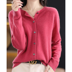 Cashmere-Style Cardigan | Button-Up | Long Sleeve | Knitted Cardigan | Women's Knitwear-Myra Lina