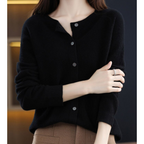 Cashmere-Style Cardigan | Button-Up | Long Sleeve | Knitted Cardigan | Women's Knitwear-Myra Lina