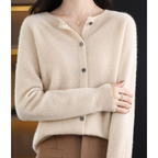 Cashmere-Style Cardigan | Button-Up | Long Sleeve | Knitted Cardigan | Women's Knitwear-Myra Lina
