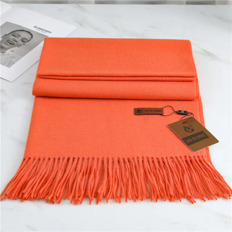 Cashmere-Style Scarf | Warm | Wool Blend | Winter Scarf | Women's Scarf-Myra Lina