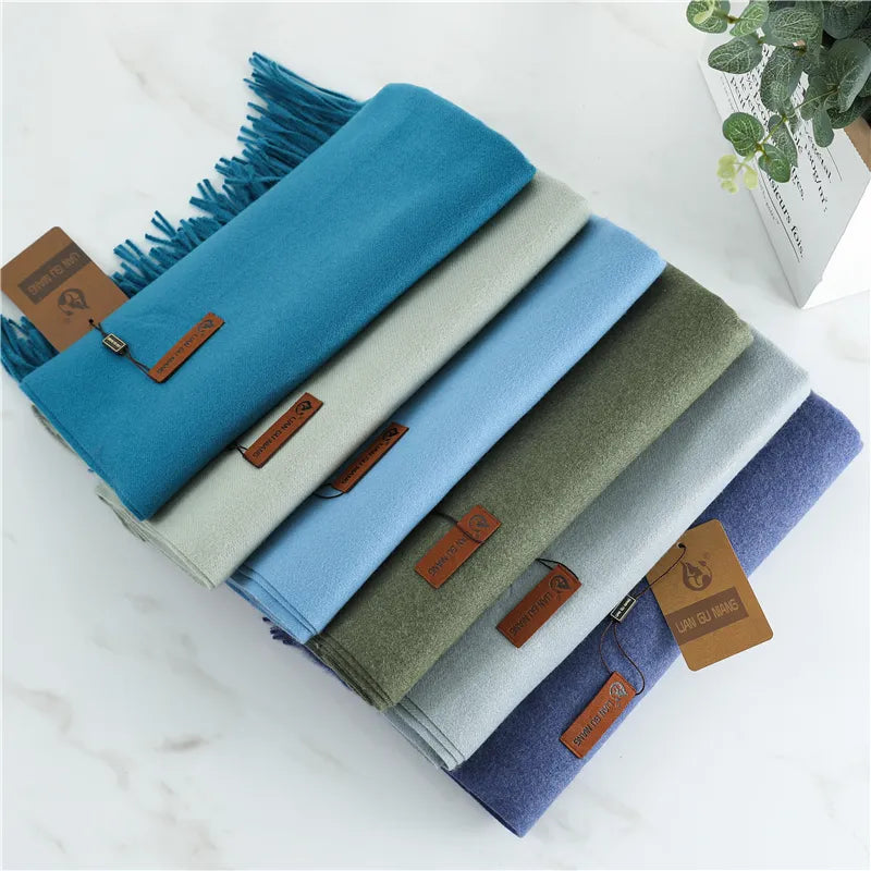 Cashmere-Style Scarf | Warm | Wool Blend | Winter Scarf | Women's Scarf-Myra Lina