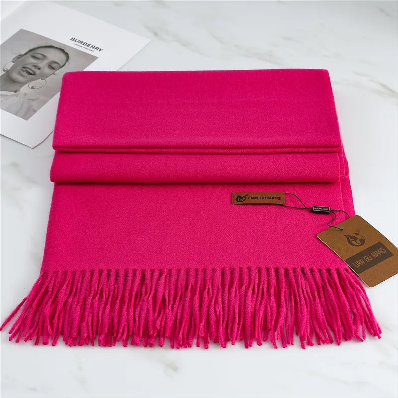 Cashmere-Style Scarf | Warm | Wool Blend | Winter Scarf | Women's Scarf-Myra Lina