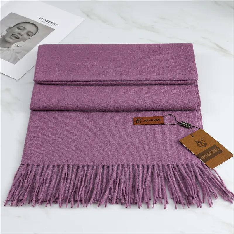 Cashmere-Style Scarf | Warm | Wool Blend | Winter Scarf | Women's Scarf-Myra Lina