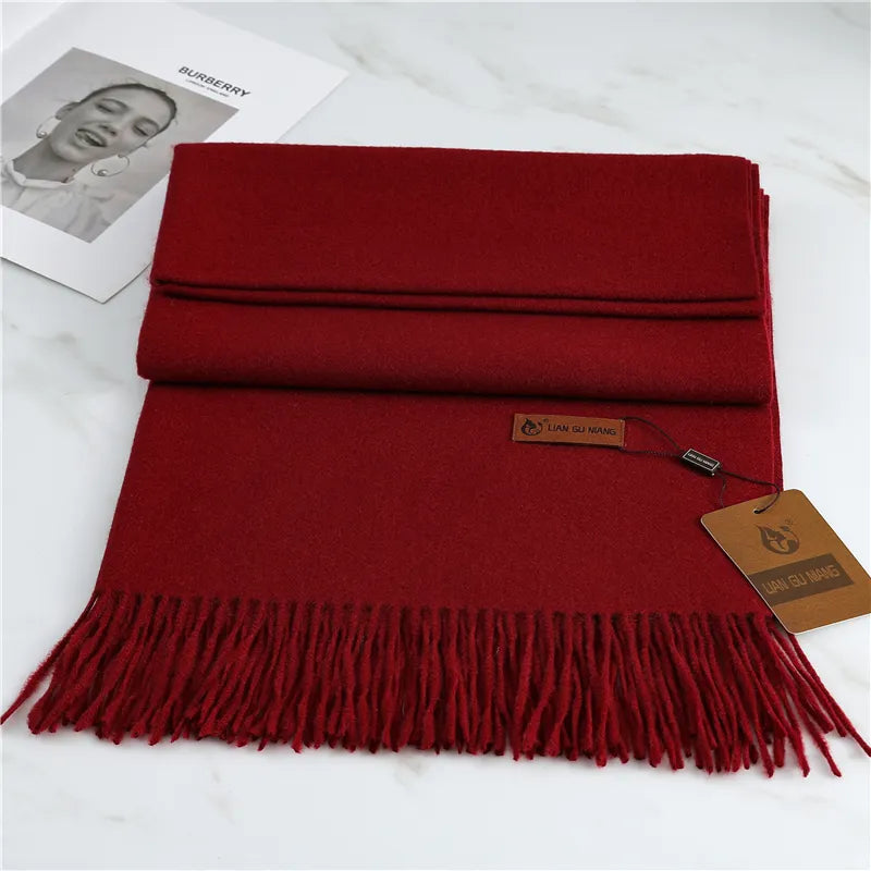 Cashmere-Style Scarf | Warm | Wool Blend | Winter Scarf | Women's Scarf-Myra Lina