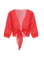 Chiffon Blouse – Lightweight Chiffon Front-Tie Blouse for Women-Myra Lina