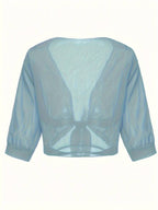 Chiffon Blouse – Lightweight Chiffon Front-Tie Blouse for Women-Myra Lina