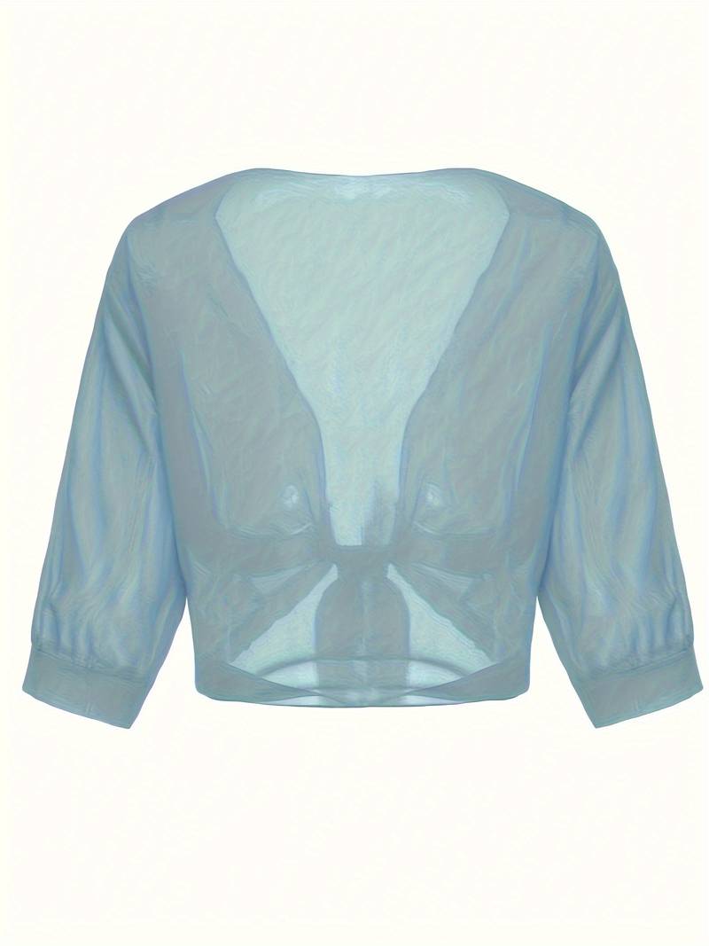 Chiffon Blouse – Lightweight Chiffon Front-Tie Blouse for Women-Myra Lina