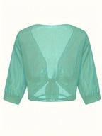 Chiffon Blouse – Lightweight Chiffon Front-Tie Blouse for Women-Myra Lina