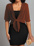 Chiffon Blouse – Lightweight Chiffon Front-Tie Blouse for Women-Myra Lina