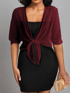 Chiffon Blouse – Lightweight Chiffon Front-Tie Blouse for Women-Myra Lina
