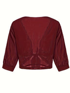 Chiffon Blouse – Lightweight Chiffon Front-Tie Blouse for Women-Myra Lina