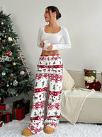 Christmas Pants | Drawstring | Warm | Lounge Pants | Women's Pyjama Pants-Myra Lina