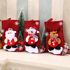 Christmas Stockings – Cute Red Christmas Stockings with Cartoon Designs for Kids-Myra Lina