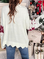 Christmas Sweater – Oversized Knitted Christmas Jumper for Women-Myra Lina