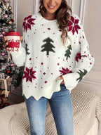Christmas Sweater – Oversized Knitted Christmas Jumper for Women-Myra Lina