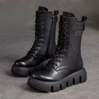 Chunky Boots – Lace-Up – Platform – Ankle Boots – Women's Boots-Myra Lina