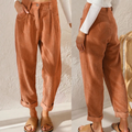 Cord Pants | Corduroy | High Waist | Baggy Pants | Women's Pants-Myra Lina