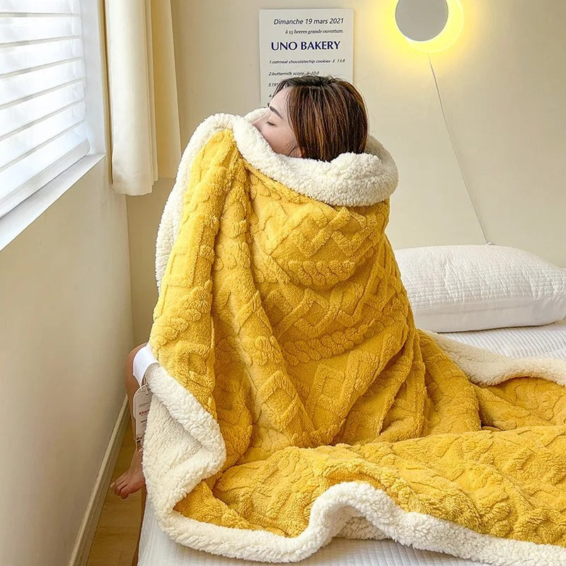Cosy Sherpa Blanket – Fluffy – Winter – Plush Blanket – Fleece Blanket-Myra Lina