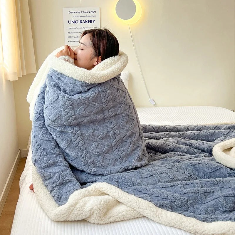 Cosy Sherpa Blanket – Fluffy – Winter – Plush Blanket – Fleece Blanket-Myra Lina