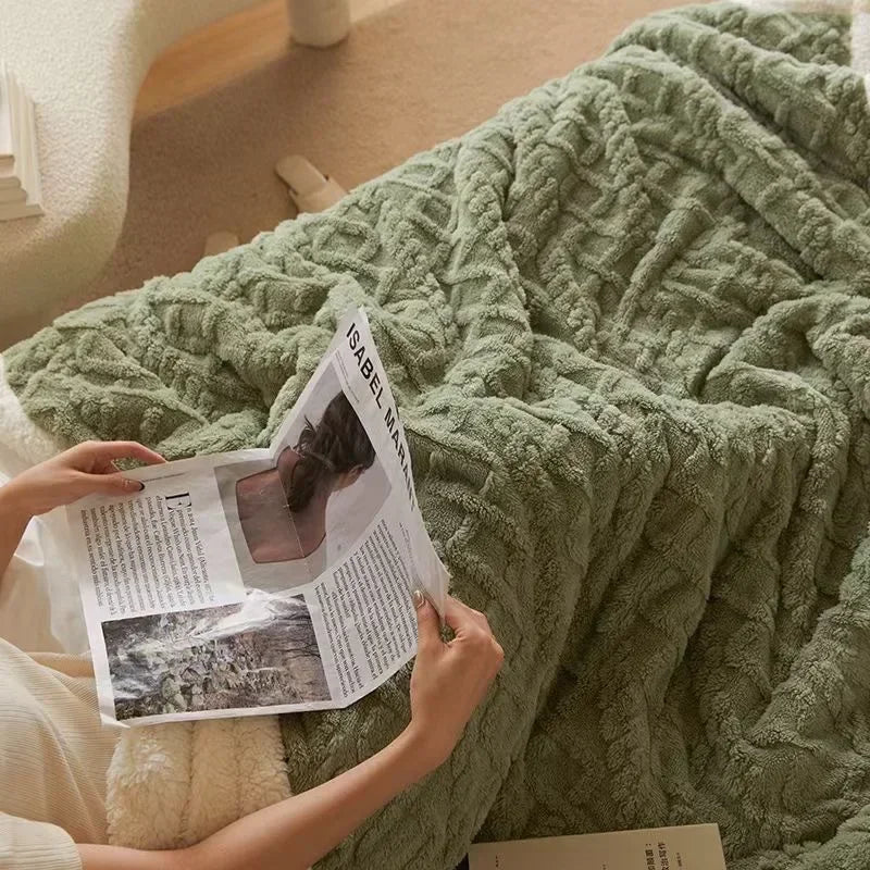 Cosy Sherpa Blanket – Fluffy – Winter – Plush Blanket – Fleece Blanket-Myra Lina