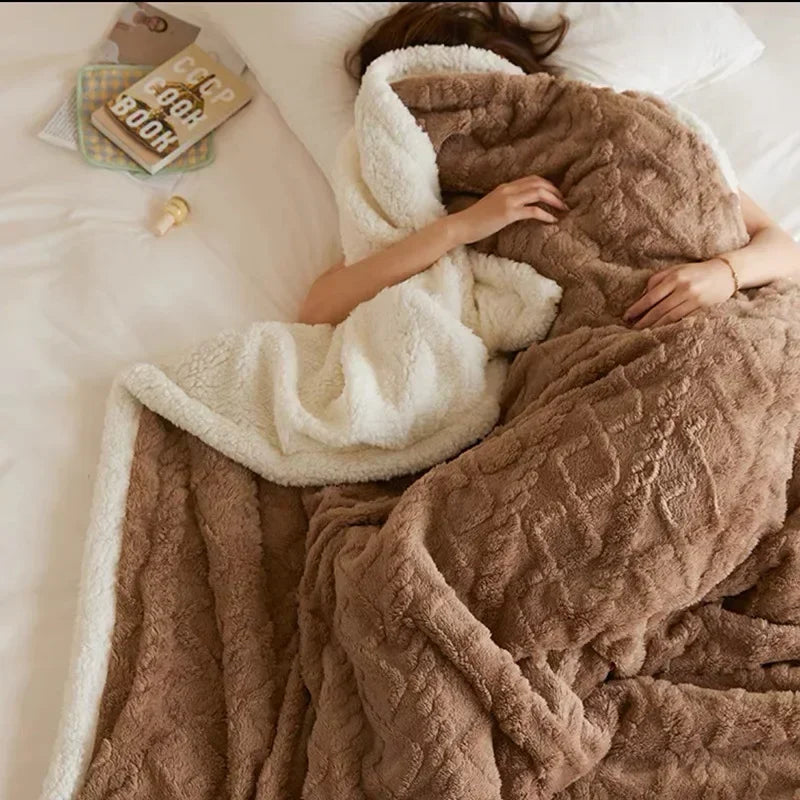 Cosy Sherpa Blanket – Fluffy – Winter – Plush Blanket – Fleece Blanket-Myra Lina
