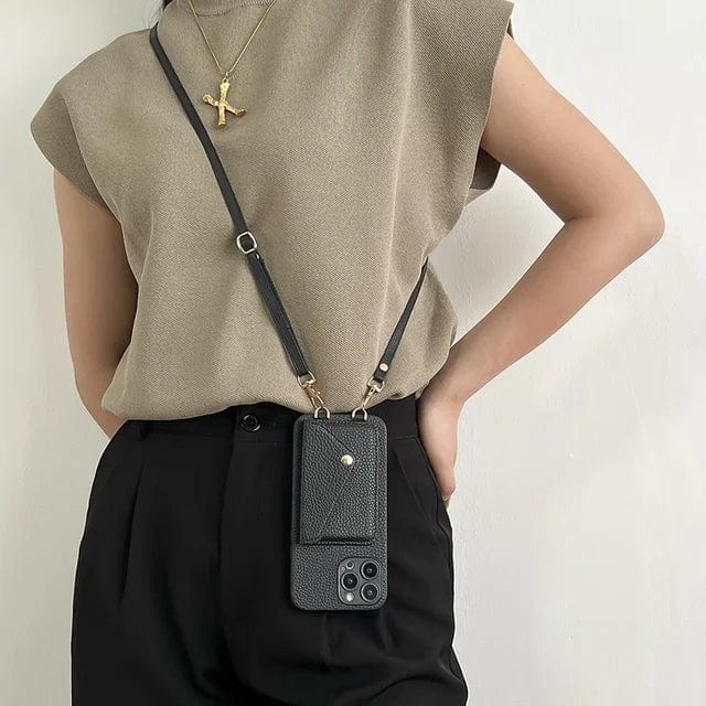Crossbody Phone Case – Wallet Phone Case with Adjustable Strap-Myra Lina