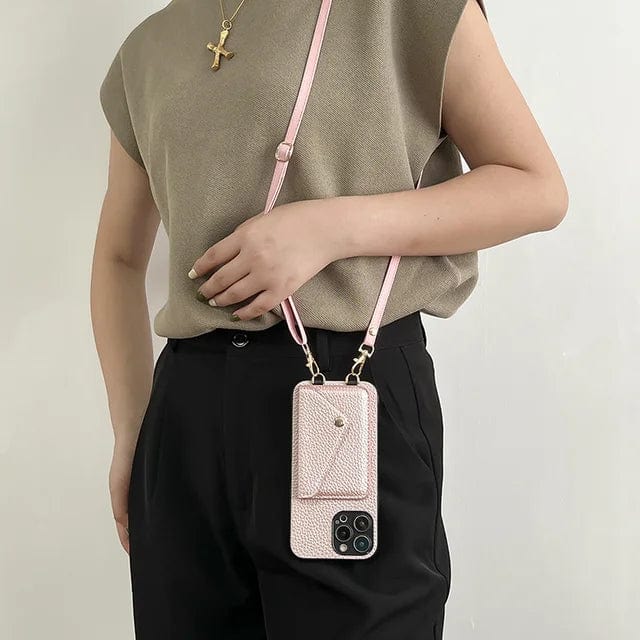 Crossbody Phone Case – Wallet Phone Case with Adjustable Strap-Myra Lina