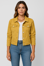 Denim Jacket – Classic Short Slim Fit Denim Jacket for Women-Myra Lina