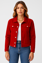 Denim Jacket – Classic Short Slim Fit Denim Jacket for Women-Myra Lina