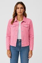 Denim Jacket – Classic Short Slim Fit Denim Jacket for Women-Myra Lina