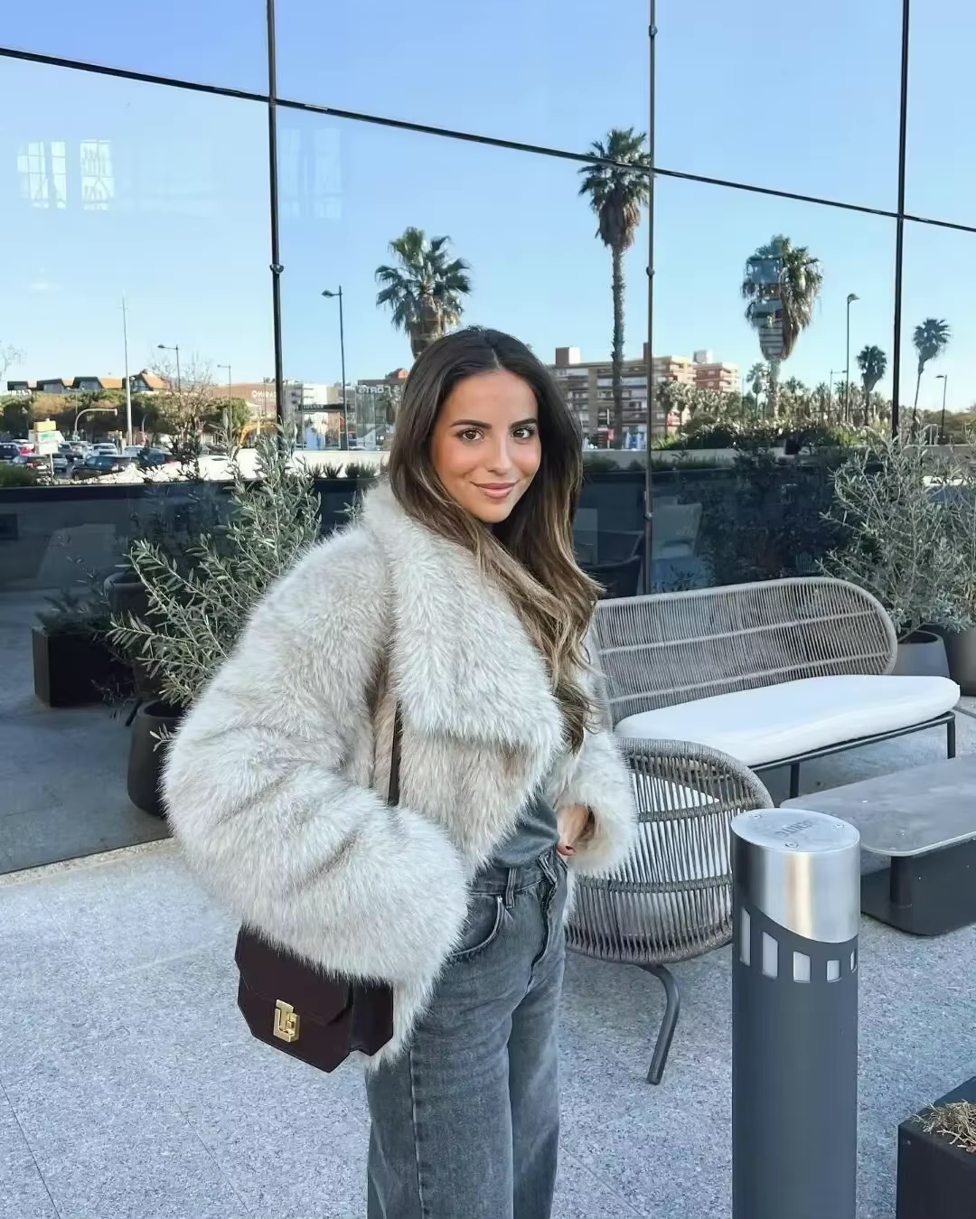 Faux Fur Jacket – Short – Warm – Synthetic Fur – Women's Winter Jackets and Coats-Myra Lina