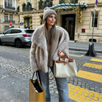 Faux Fur Jacket – Short – Warm – Synthetic Fur – Women's Winter Jackets and Coats-Myra Lina