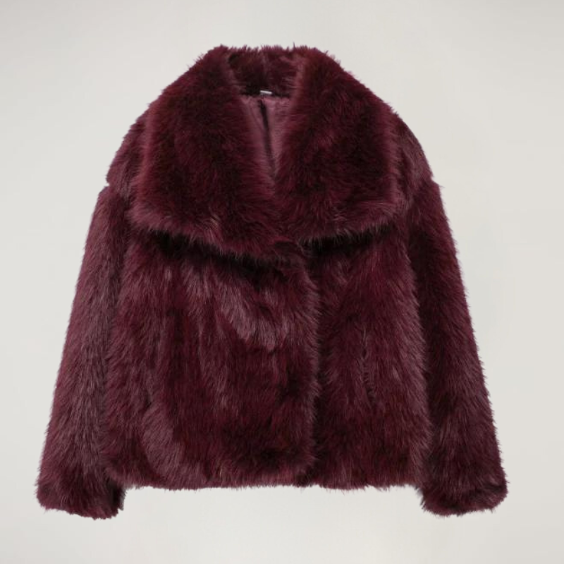 Faux Fur Jacket – Short – Warm – Synthetic Fur – Women's Winter Jackets and Coats-Myra Lina