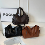 Faux Leather Bag – Large Crossbody Shoulder Bag for Women-Myra Lina