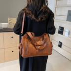 Faux Leather Bag – Large Crossbody Shoulder Bag for Women-Myra Lina