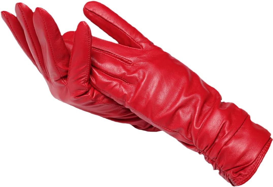 Faux Leather Gloves – Stylish Winter Gloves for Women-Myra Lina