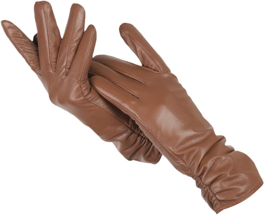 Faux Leather Gloves – Stylish Winter Gloves for Women-Myra Lina