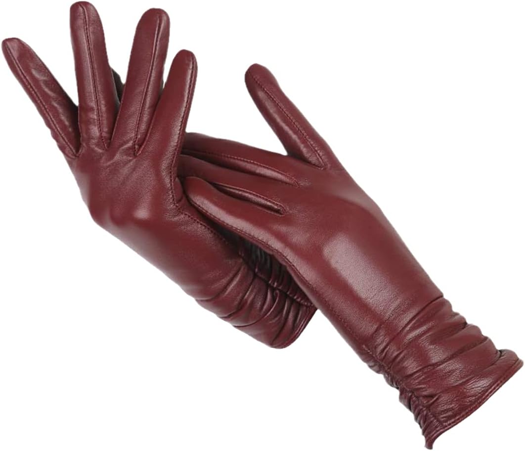 Faux Leather Gloves – Stylish Winter Gloves for Women-Myra Lina