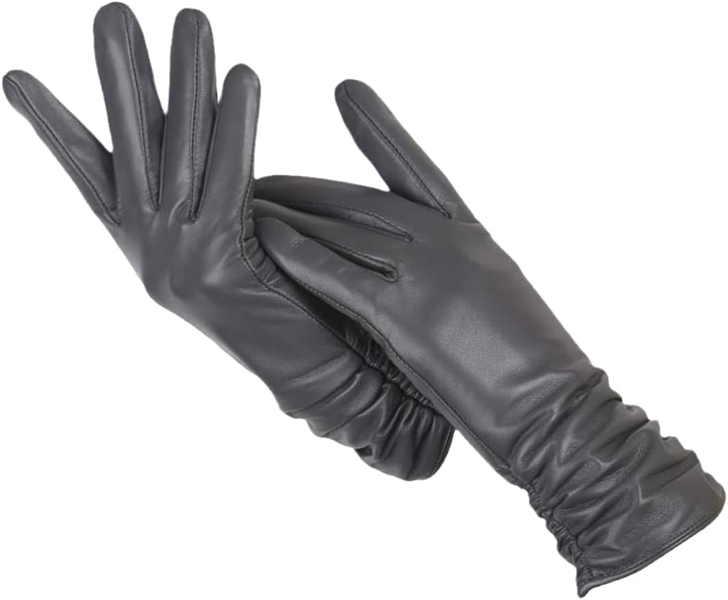 Faux Leather Gloves – Stylish Winter Gloves for Women-Myra Lina