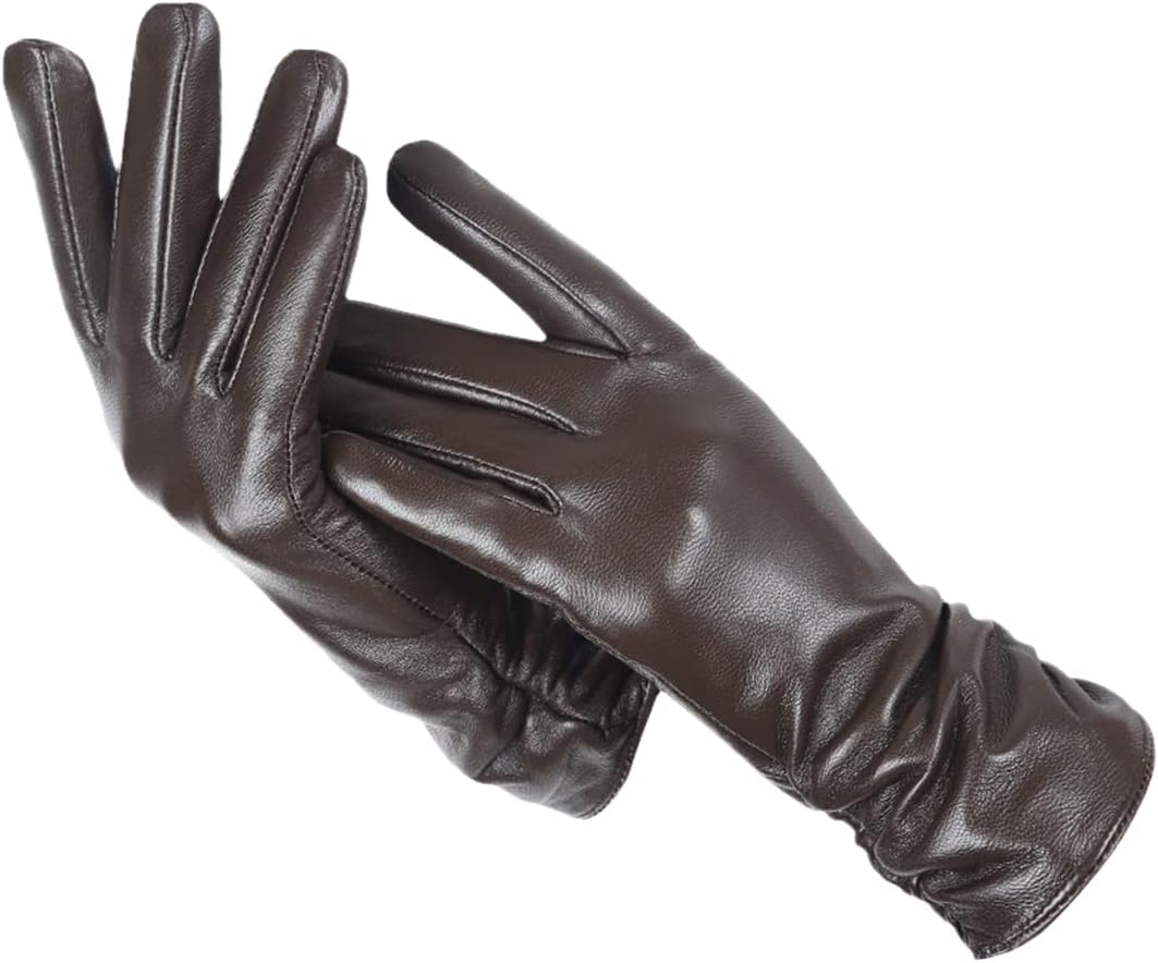 Faux Leather Gloves – Stylish Winter Gloves for Women-Myra Lina